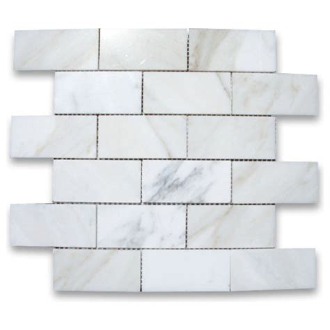 Carrara White 3x6 Polished Marble Subway Tile