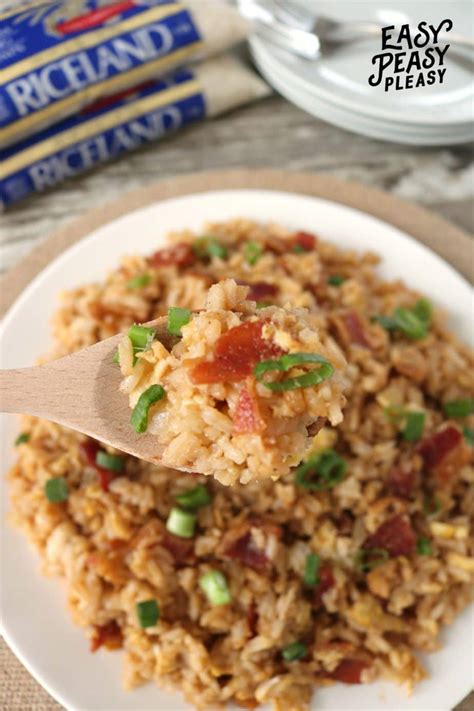Bacon And Egg Fried Rice Made Easy Easy Peasy Pleasy