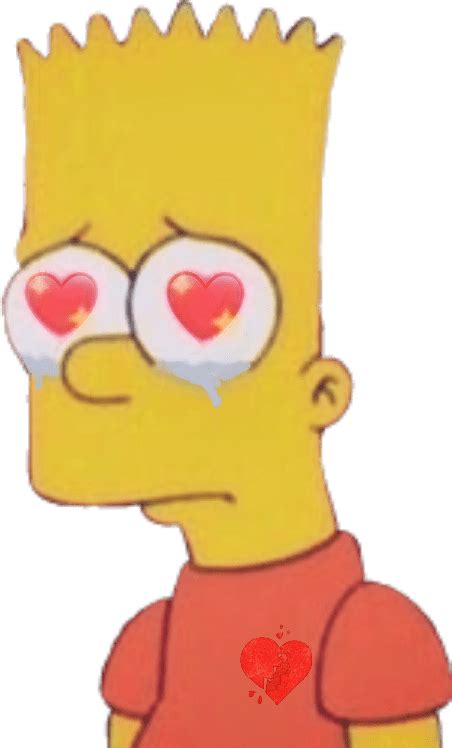 Download Hd Love Bart Simpson Sad Transparent Png Image