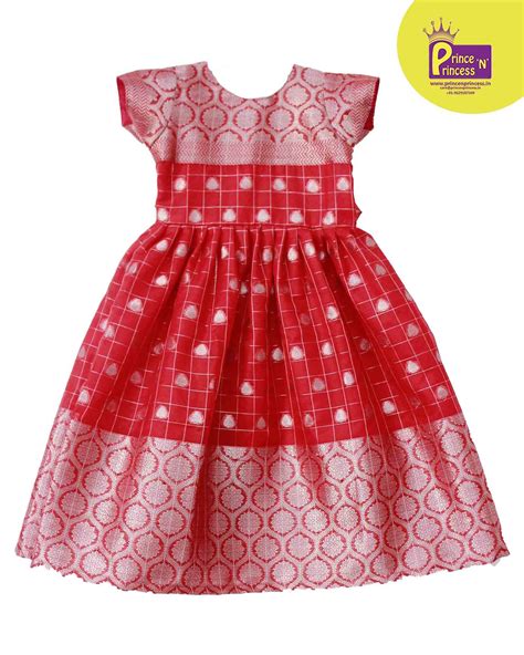 Grand Red Checks Organza Party Frock Girls Frock Design Long Frocks