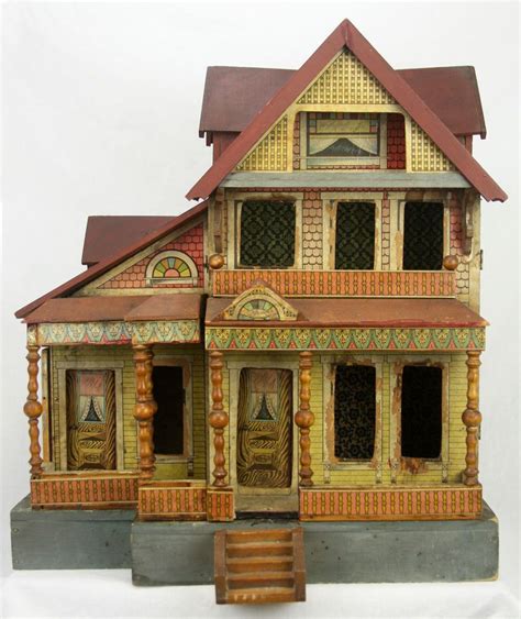 Offering This Antique Bliss Dollhouse Nice Condition With Original