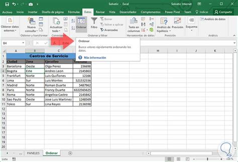 Cómo Ordenar Y Buscar Datos Vlookup Y Buscarv Excel 2016 Solvetic
