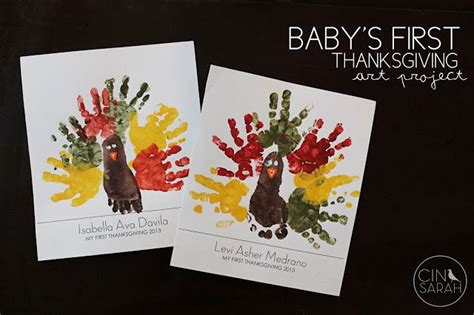 See more ideas about thanksgiving art, thanksgiving art projects, thanksgiving crafts. Cinsarah: Baby's First Thanksgiving Art + Free Printable # ...