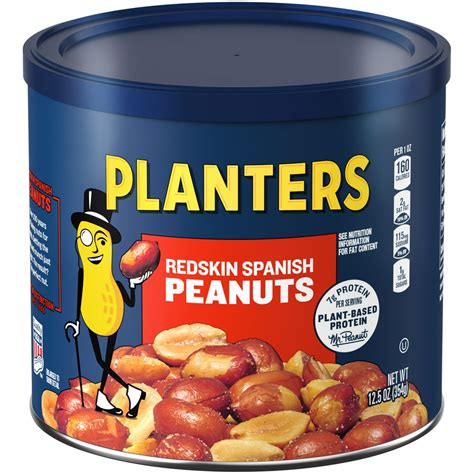 Planters Redskin Spanish Peanuts 125 Oz Canister