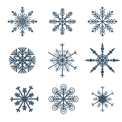 Beautiful Snowflakes Set Elements Vector 686783 Vector Art At Vecteezy