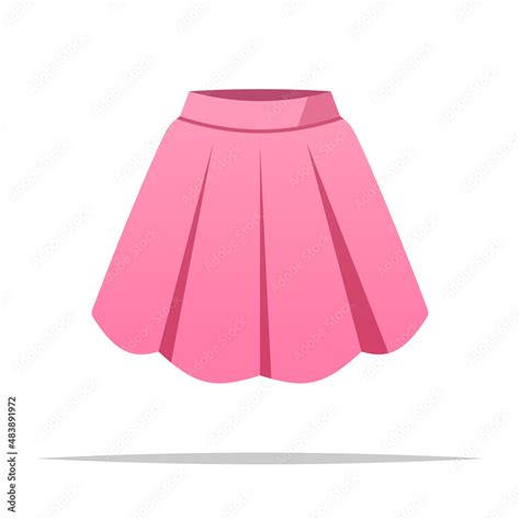 Pink Skirt Cartoon Vector Isolated Illustration Stock Vector Adobe Stock