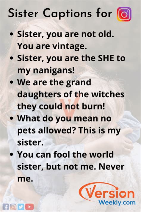 50 Best Funny Sister Captions For Instagram Cute Instagram Quotes For Twin Little Sisters