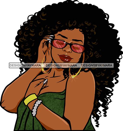 afro urban street black girl babe bamboo hoop earrings sexy sunglasses designsbyaymara
