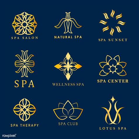 Set Of Spa Logo Vectors Premium Image By Aew Logo Idea Creative Elegant