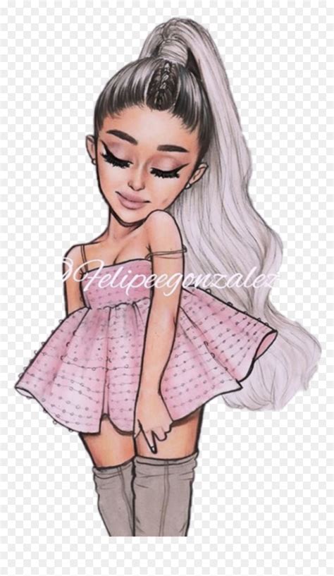 Arianagrande Ariana Grande Cute Little Child Pink Paste Cute Cartoon