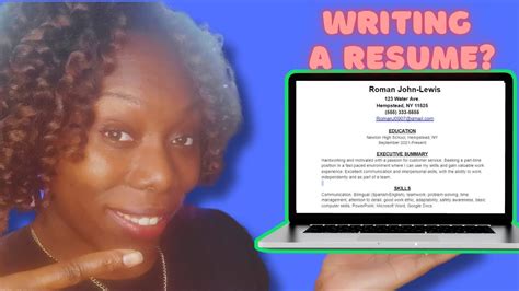 How To Write A Resume Youtube