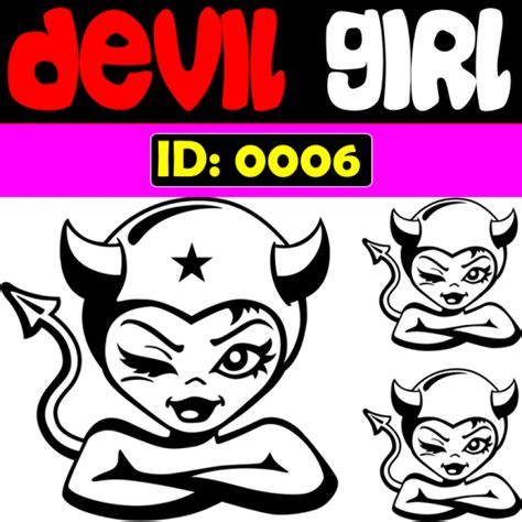 Devil Girl Iron On Decals Transfer