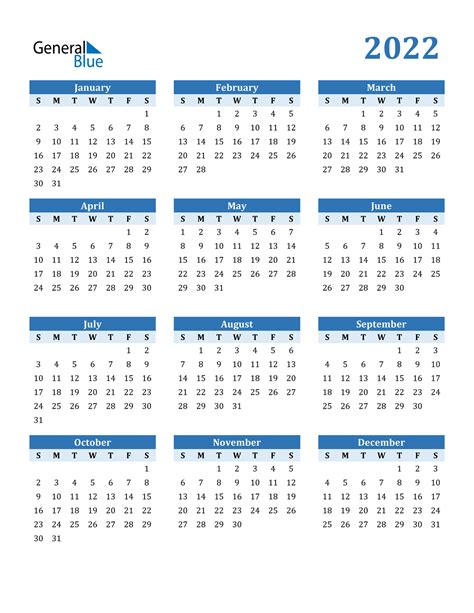 2022 Calendar Pdf Word Excel