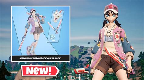New Retro Zoe Clash Skin Gameplay In Fortnite Mainframe Throwback Quest Pack Youtube
