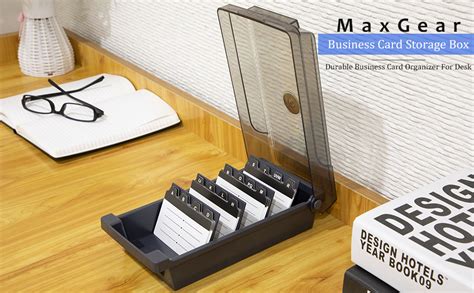 Maybe you would like to learn more about one of these? Amazon.com : MaxGear Business Card Holder for Desk, Business Card Organizer Business Card Case ...