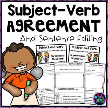 The Subject Verb Agreement And Sentence Editing