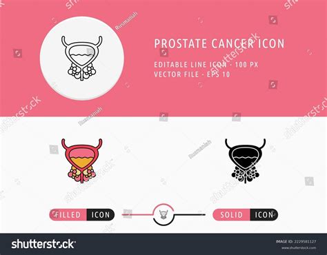 Prostate Cancer Icon Vector Illustration Gland Stock Vector Royalty
