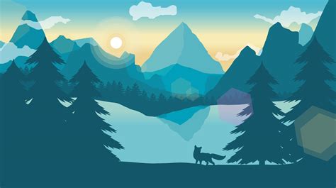 Fox Forest Minimal Landscape 4k Hd Artist 4k Wallpapers Images