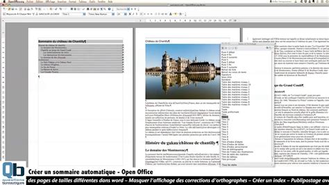 Open Office 3 Sommaire Automatique Youtube