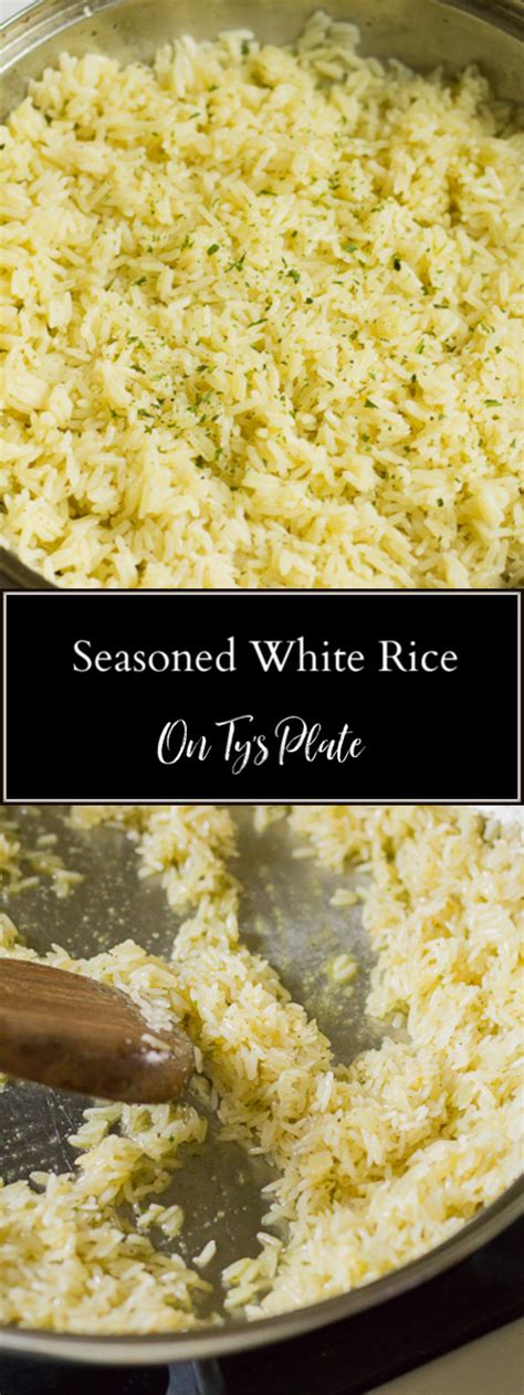 Seasoned White Rice On Tys Plate Rice Side Dish Recipes Rice Side
