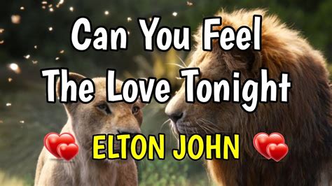 Can You Feel The Love Tonight Elton John Karaoke Hd Youtube