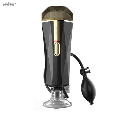 Leten Male Masturbator Dual Electric Shock 10 Modes Strong Vibration