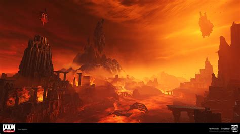 Artstation Doom Eternal Hell Vista