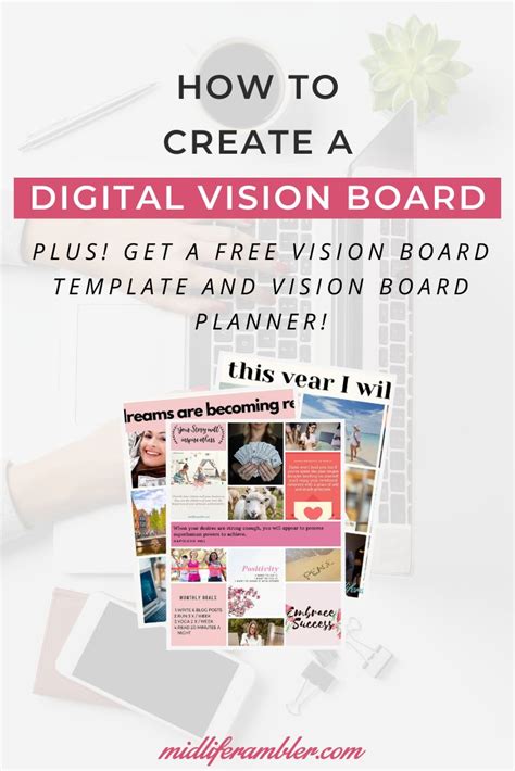 How To Make A Digital Vision Board With Free Template Vision Board
