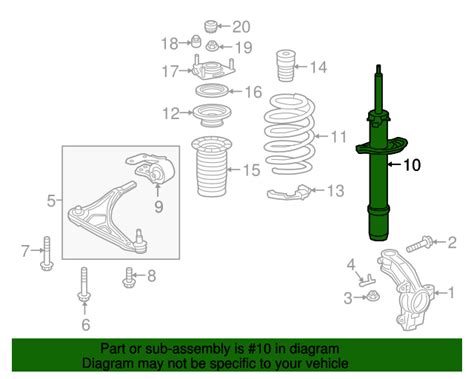 Oem 2018 2021 Honda Odyssey Shock Absorber Unit R Front 51611 Thr A02