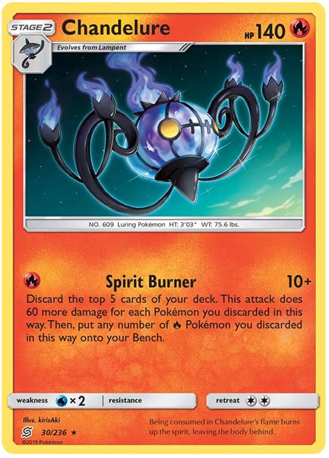 Chandelure Unified Minds 30 Pokemon Card