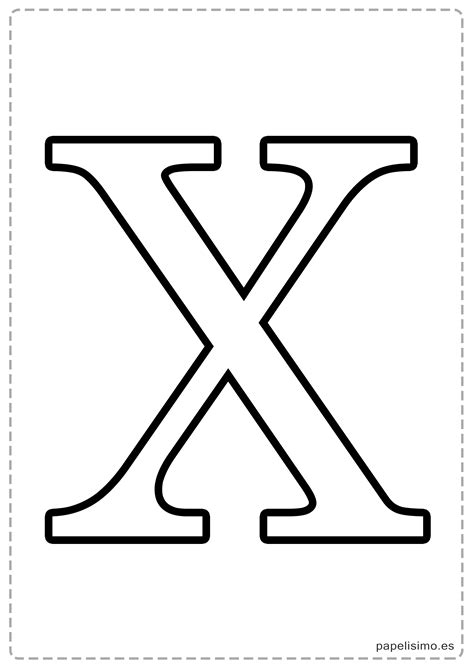 Letter X Letter X Letter X Letras Grandes Para Imprimir Moldes De My