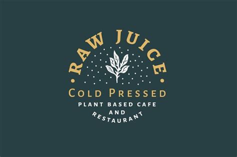 Premium Vector Raw Juice Cold Pressed Logo And Label Template