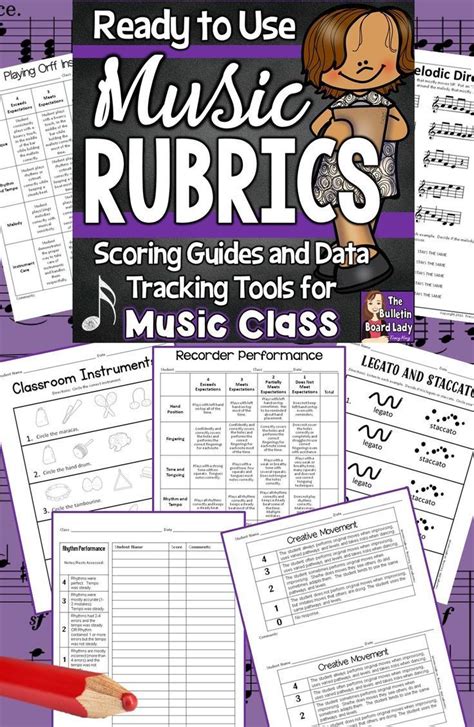 Music Rubrics Scoring Guides And Data Tracking Tools For Music Class