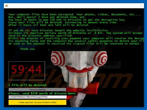 Jigsaw Ransomware Decryption Removal And Lost Files Recovery Updated