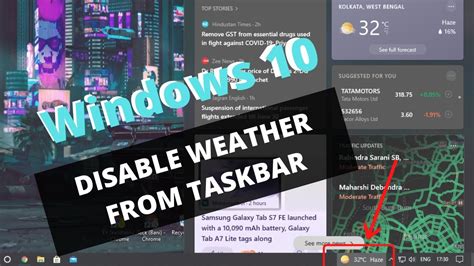 How To Remove Or Hide Weather News And Interests From Taskbar On