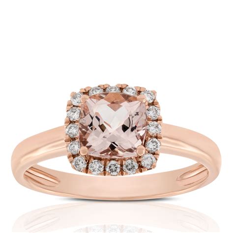 Rose Gold Morganite Diamond Ring 14K Ben Bridge Jeweler