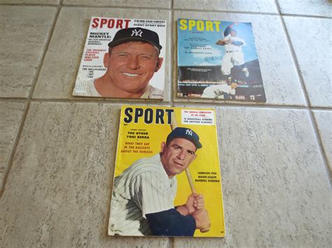 Lot Detail 3 Vintage Sport Magazines With Mantle Jackie Robinson