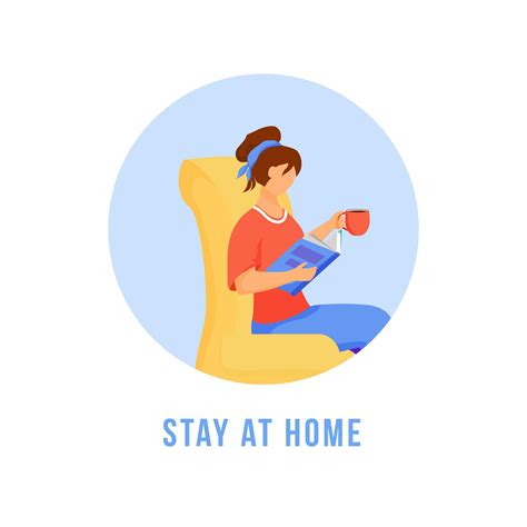 Stay At Home Sign 1762155 Vector Art At Vecteezy