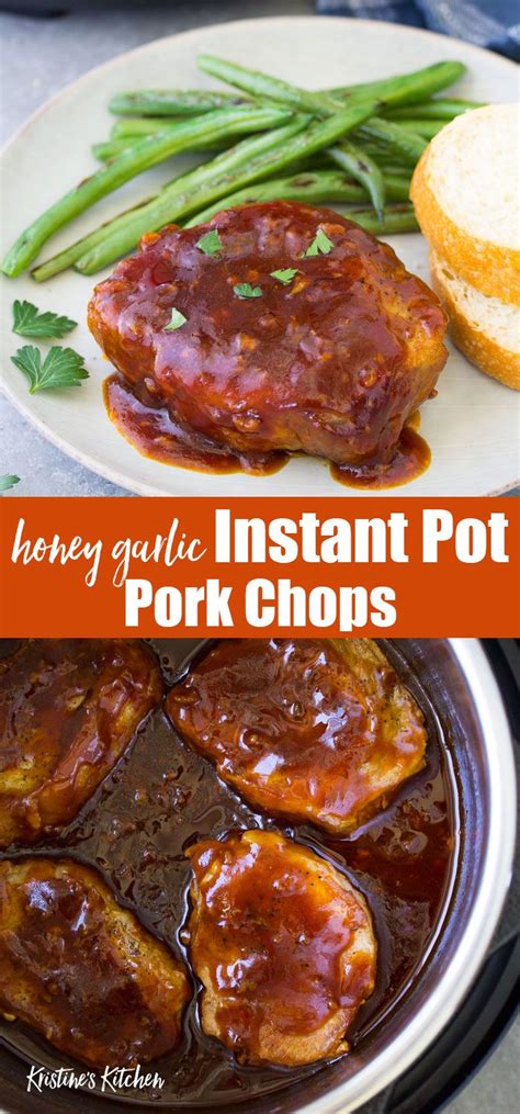 Browning the chops in the instant pot before pressure cooking them helps make a richer. Honey Garlic Instant Pot Pork Chops - Yummy Recipes