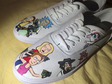 Rick And Morty Hand Painted Total Rickall Shoes Wip Unique Items