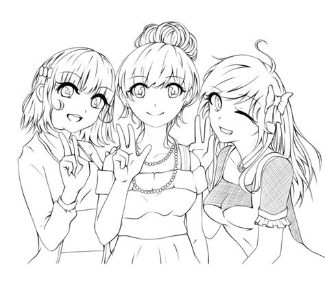 Cute Bff Coloring Page