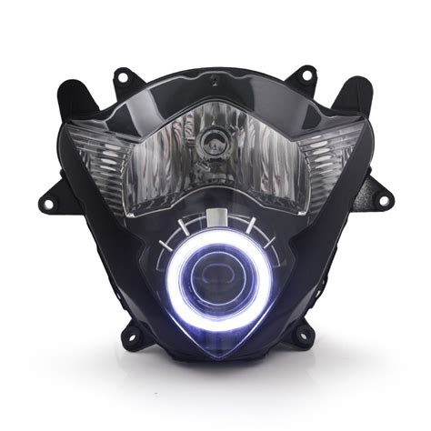 Kt Headlight For Suzuki Gsx 1250fa 2010 2015 Led Angel Eye Motorcycle Hid Projector 2011 2012