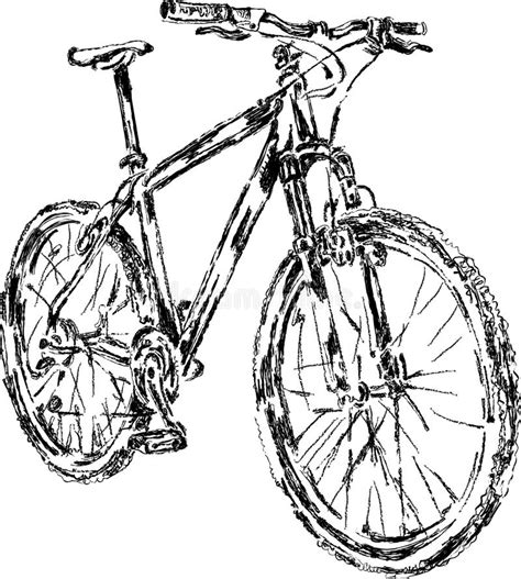Requested by him to draw a mountain bike, and i hope this suffices! Sketch Of Mountain Bike Royalty Free Stock Image - Image: 15438126