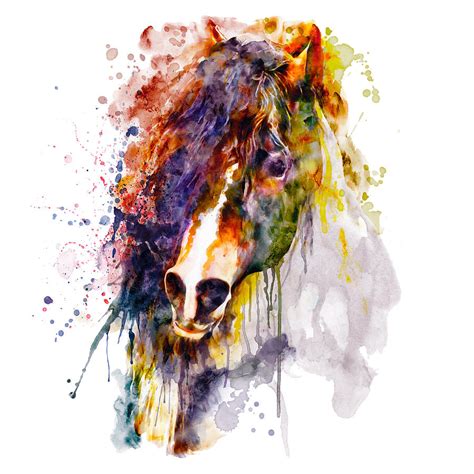 Abstract Horse Head Painting By Marian Voicu