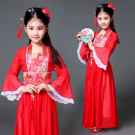 2018 Autumn Kids Traditional Ancient Chinese Silk Clothing For Girls