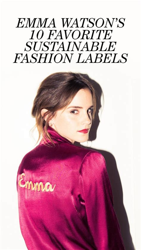 Emma Watsons Favorite Sustainable Fashion Labels Weve Acknowledged