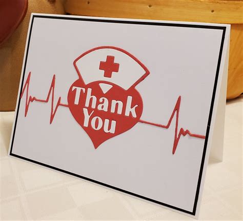 Nurse Doctor Medical Professional Thank You Card Handmade Etsy