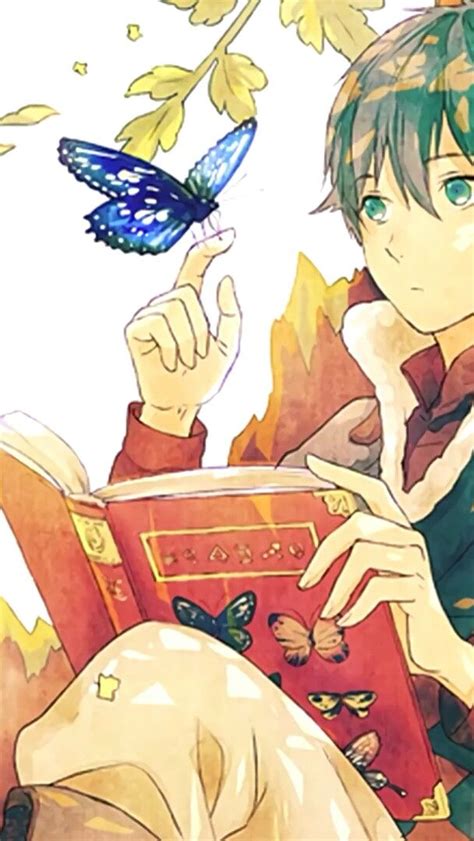 Anime Guy Reading A Book Wallpaper Backiee