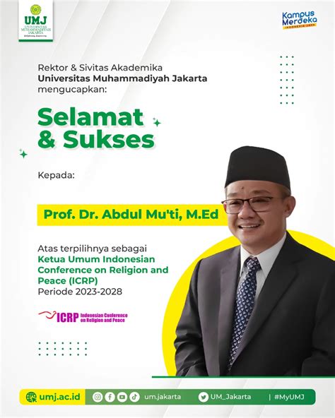 Selamat Kepada Prof Dr Abdul Mu Ti Atas Terpilihnya Sebagai Ketua