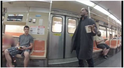 Panhandler Pranks Entire Subway Car Video Huffpost